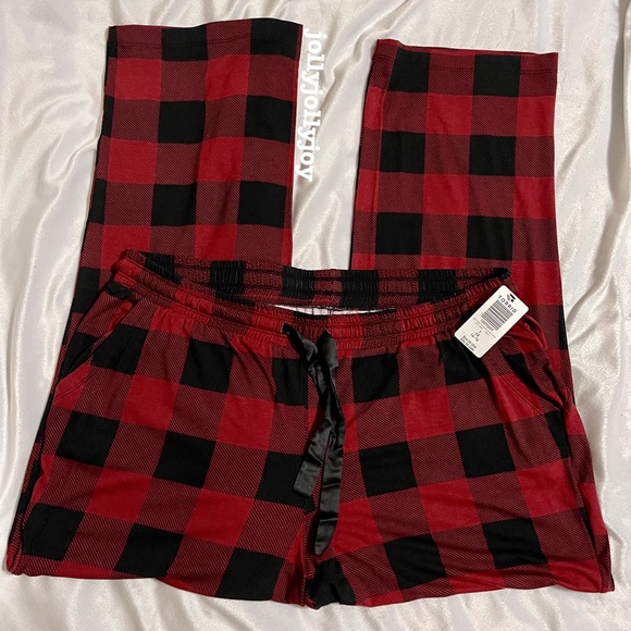 SET: Torrid Red & Black Buffalo Plaid Button Front Sleep Shirt/Sleep Pant 1X - Picture 10 of 14